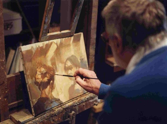 Jean-Claude Bourgeois à l'atelier